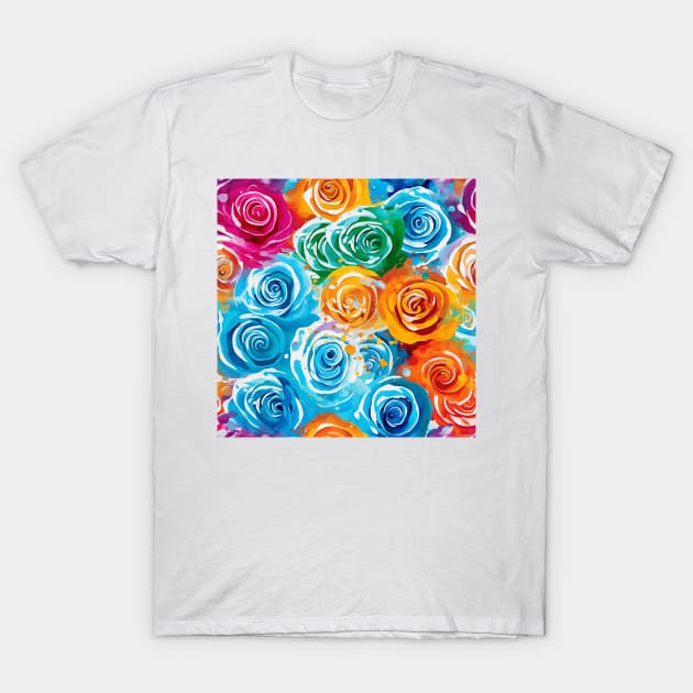 Rainbow roses T-Shirt by BloodRubyz
